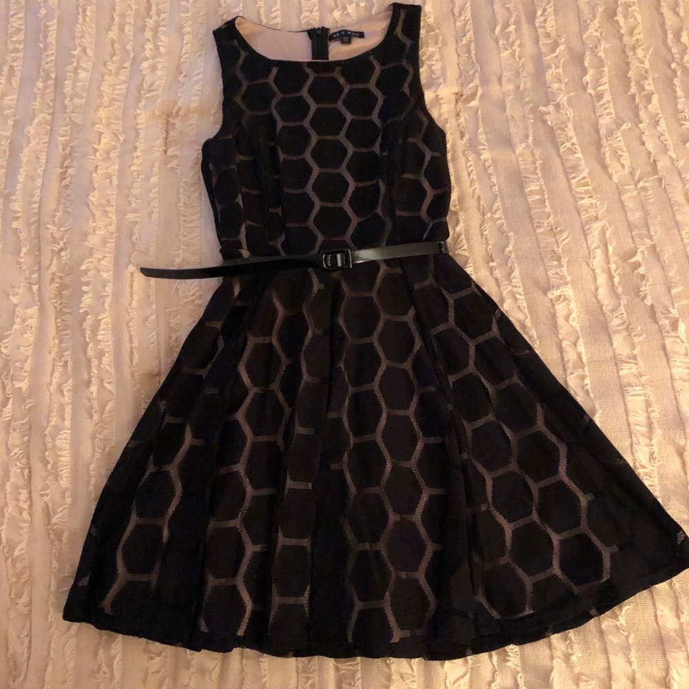 Black Dress with Belt